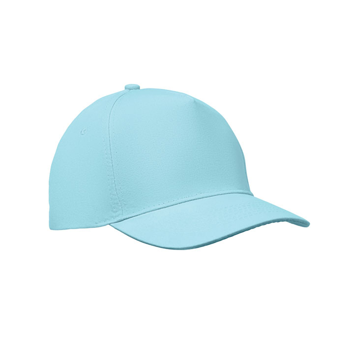 Casquette à 5 pans personnalisable coton 180g Sunny bleu bébé